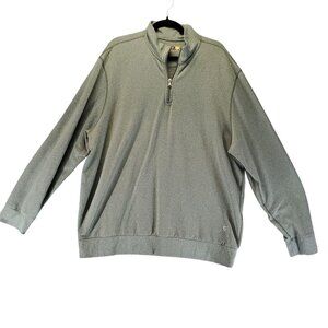 Cremieux Sweater Men XXL Green Performance 1/4 Zip Lightweight Long Sleeve